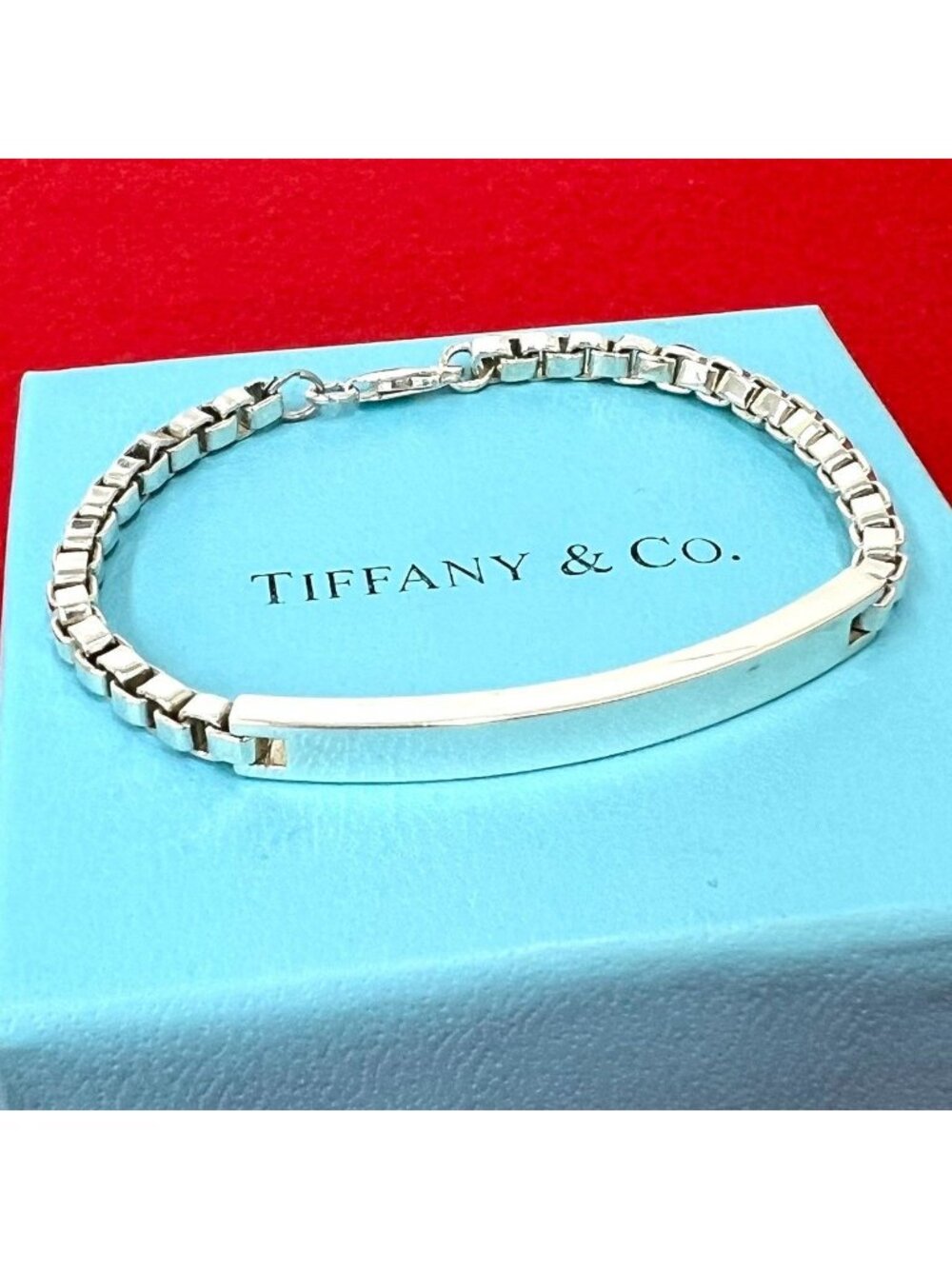 Tiffany & Co Vintage Venetian ID Bracelet 925 Sterling Silver